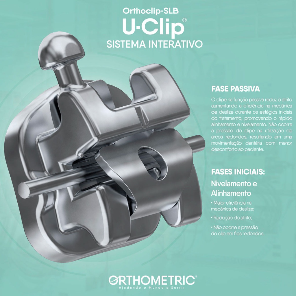 Brackets Autoligado Orthoclip SLB UClip Orthometric Biotech Chile